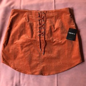 NWT FOREVER 21 Orange Mini Skirt